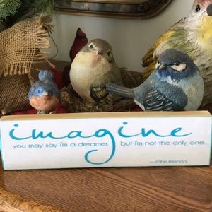 $7 w/$10 PURCHASE Distressed Wood Sitter